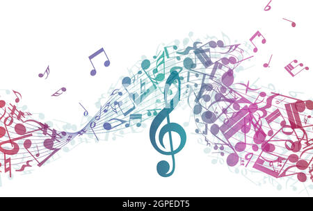 Notes Staff Stock Vector