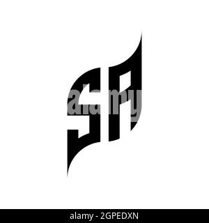 SA Monogram geometric shape style template. Monogram initial design vector isolated on white background Stock Vector