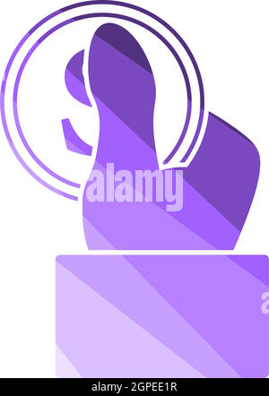 Hand Hold Dollar Coin Icon Stock Vector