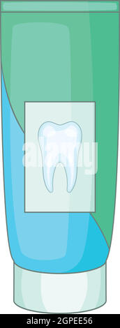Toothpaste icon. Cartoon of toothpaste vector icon for web design ...