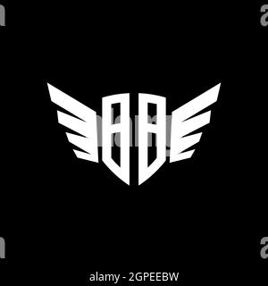 BB Monogram geometric shape style template. Monogram initial design vector isolated on white background Stock Vector