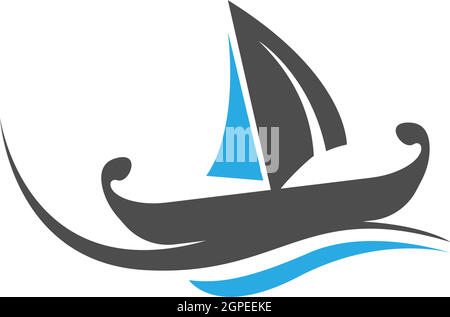 Cruise ship logo icon design template vector Stock Vector
