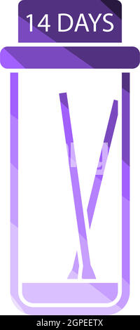 Covid Test Tube Icon Stock Vector