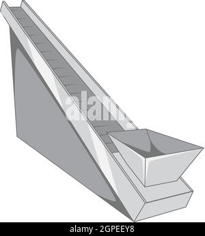 Conveyor machine icon, gray monochrome style Stock Vector