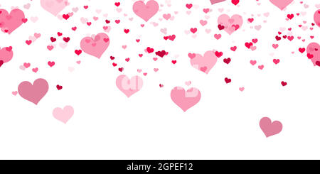seamless confetti hearts background Stock Vector