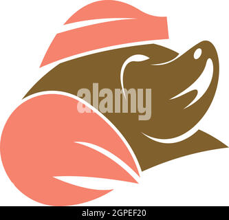Mole animal logo icon design illustration vector Stock Vector