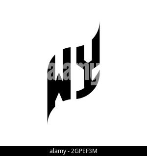 WY Monogram geometric shape style template. Monogram initial design vector isolated on white background Stock Vector
