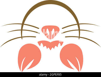 Mole animal logo icon design illustration vector Stock Vector