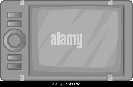 Microwave oven icon, gray monochrome style Stock Vector