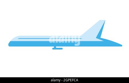 Airplane side view. Aircraft in flat style. Stock Vector