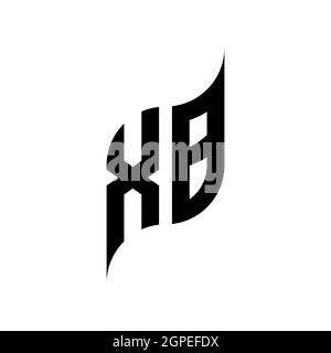 XB Monogram geometric shape style template. Monogram initial design vector isolated on white background Stock Vector