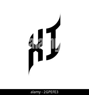 XI Monogram geometric shape style template. Monogram initial design vector isolated on white background Stock Vector