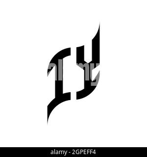 IY Monogram geometric shape style template. Monogram initial design vector isolated on white background Stock Vector