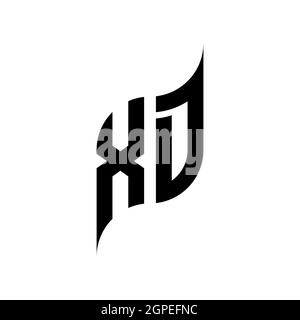 XD Monogram geometric shape style template. Monogram initial design vector isolated on white background Stock Vector