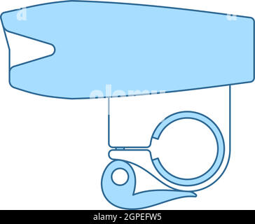 Bike Light Equipment Icon Stock Vector