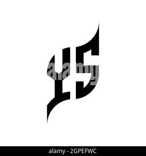 YS Monogram geometric shape style template. Monogram initial design vector isolated on white background Stock Vector