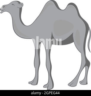 Camel icon, gray monochrome style Stock Vector
