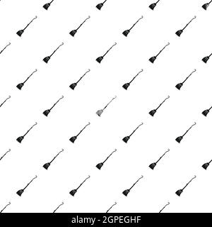 Witch broom pattern, simple style Stock Vector