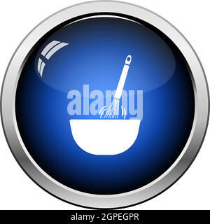 Corolla Mixing In Bowl Icon Stock Vector