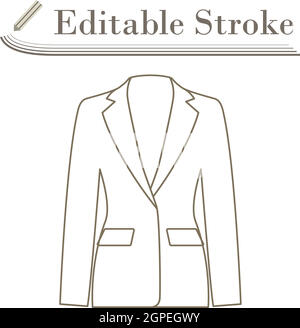 Business Woman Suit Icon Stock Vector