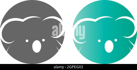 Koala logo icon design illustration vector Stock Vector