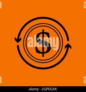 Cash Back Coin Icon Stock Vector