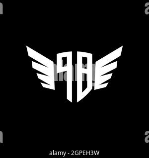 PB Monogram geometric shape style template. Monogram initial design vector isolated on white background Stock Vector