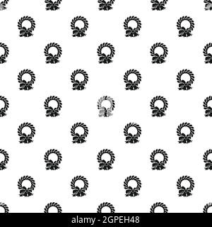 Merry Christmas wreath pattern, simple style Stock Vector