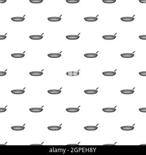 Frying pan pattern, cartoon style Stock Vector