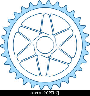 Bike Gear Star Icon Stock Vector