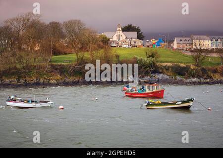 Schull also known as Skull, County Cork, West Cork, Republic of Ireland. Eire.  View over harbour. Stock Photo