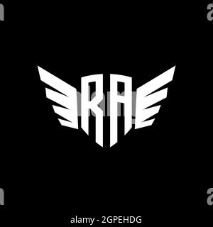 RA Monogram geometric shape style template. Monogram initial design vector isolated on white background Stock Vector