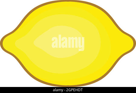 Lemon icon, cartoon style Stock Vector