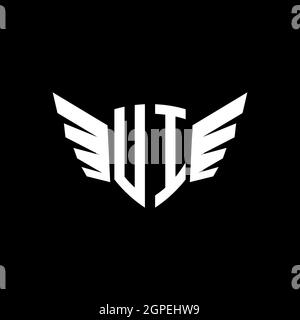 UI Monogram geometric shape style template. Monogram initial design vector isolated on white background Stock Vector