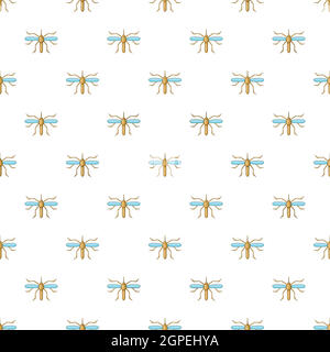 Mosquito pattern, cartoon style Stock Vector