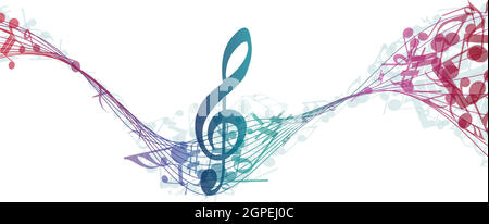 Notes Staff Stock Vector