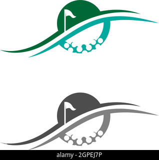 Golf logo icon template creative design illustration Stock Vector