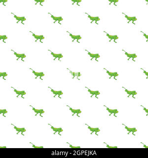Grasshopper pattern, cartoon style Stock Vector