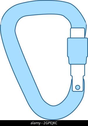 Alpinist Carabine Icon Stock Vector