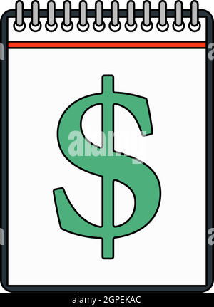 Dollar Calendar Icon Stock Vector