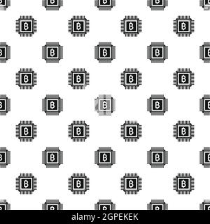 Bitcoin pattern, simple style Stock Vector