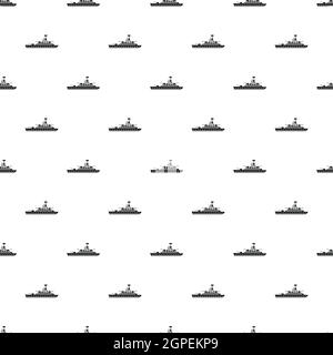 Military navy ship pattern, simple style Stock Vector