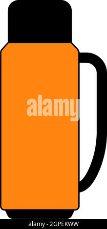 Alpinist Vacuum Flask Icon Stock Vector