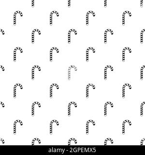 Candy cane pattern, simple style Stock Vector