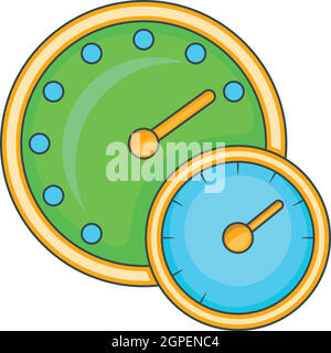 Large double speedometer icon, cartoon style Stock Vector Image & Art ...