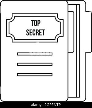 Notepad icon, outline style Stock Vector