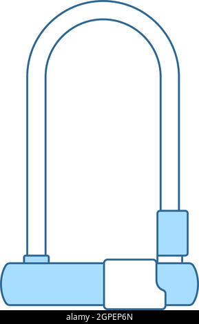 Bike Lock Icon Stock Vector