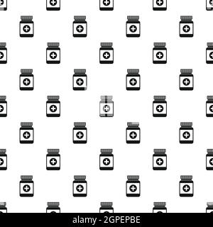 Medicine bottle pattern, simple style Stock Vector