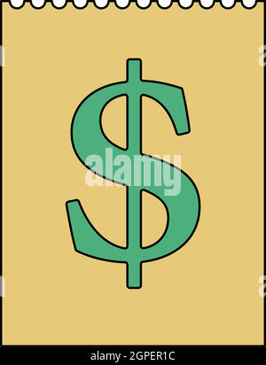 Dollar Calendar Icon Stock Vector