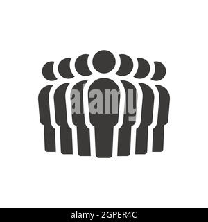 Group of people black vector icon Stock Vector